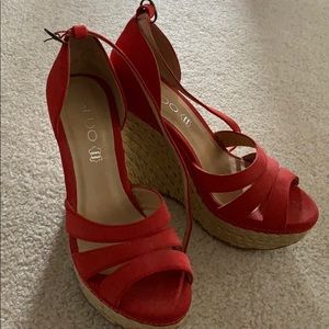 Aldo coral wedge sandals